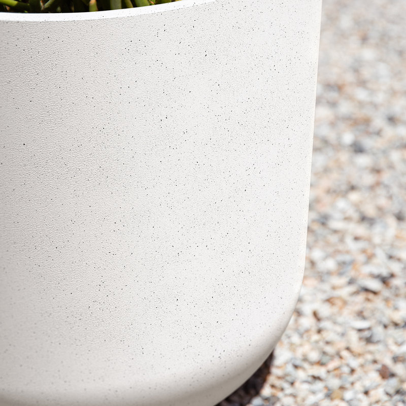 Ensemble de pots à fleurs en plastique 3 pièces Mason Series, Blanc