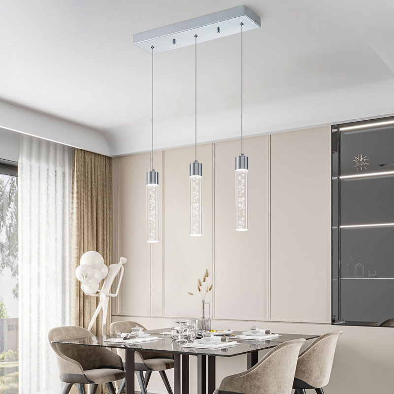 Luminaire suspendu pour îlot de cuisine à 3 lumières DEL Kaalyn