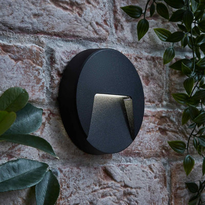 Deneus Matte Black 13.5cm H Integrated LED Outdoor Sconce