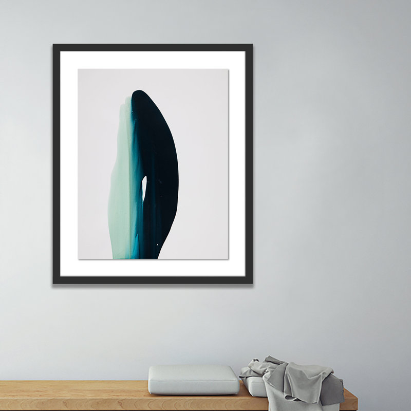 Blue Abyss II Painting by Kim Whiteside, 40" H x 34" W x 2.5" D, Black