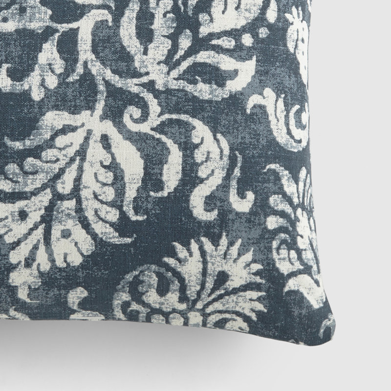 Cotton Throw Square Pillow Cover & Insert, Blue
