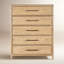 Retreat Pole Rattan Five-Drawer Chest-2027664020
