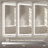 Rectangular Led Frameless Bathroom Mirror, Tri Colored Light-1707900343