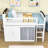 Loft Bed with Cabinet, Wardrobe and LED-1674337243-1674337241