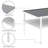 Coffee Table With Gray Tempered Glass Top And Solid White Metal Legs Rectangle Smooth