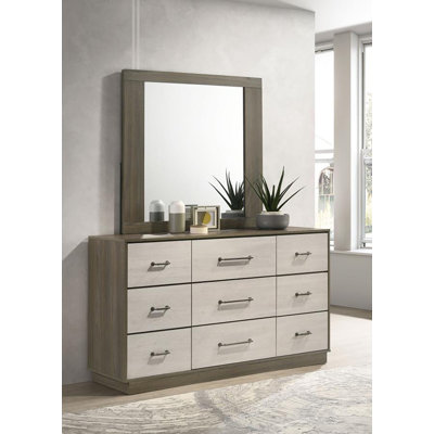 Commode 9 tiroirs avec miroir Bourke