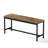 Industrial Bar Table Set with 2 Benches, Rustic 43.3" Counter Height, Space-Saving