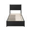 Lit plateforme en bois avec pied de lit et tiroirs de rangement Ronan-477812-477817