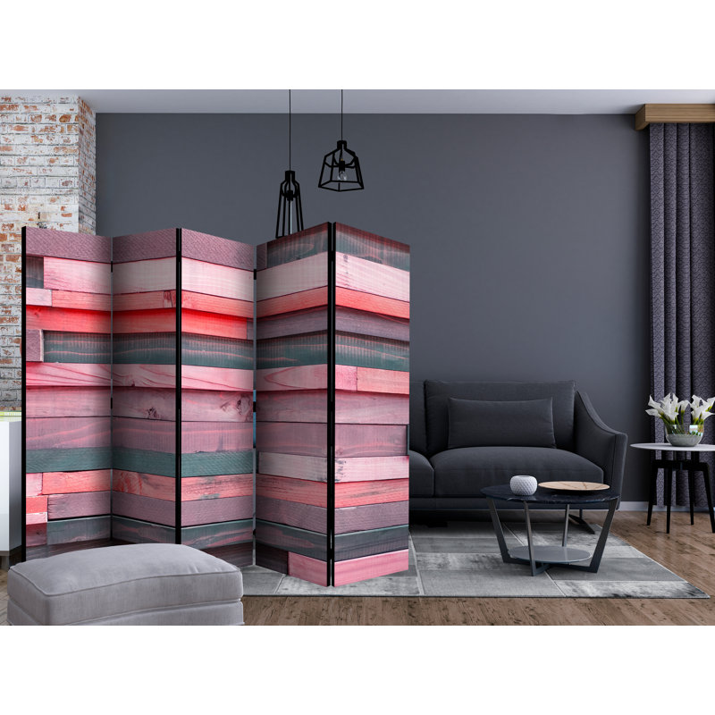 Gerhardt 172cm H Solid Wood Folding Room Divider, 5