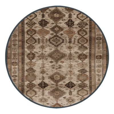 Machine Washable Persian Brown Area Rug