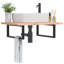  Shelf Brackets For Washbasin 2 Pcs Black Rectangular Steel-2003797722-2003797699