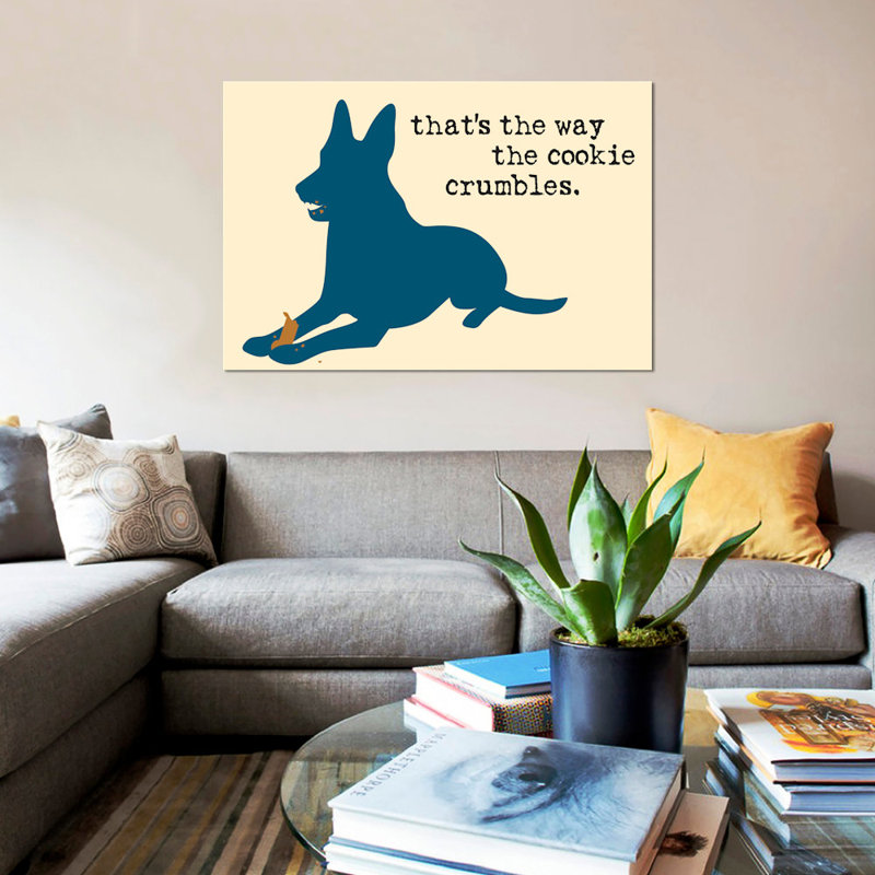 « cookie crumbles », impression sur toile, H 12 po x l 18 po x P 1,5 po, Pas de tapis, Toile tendue