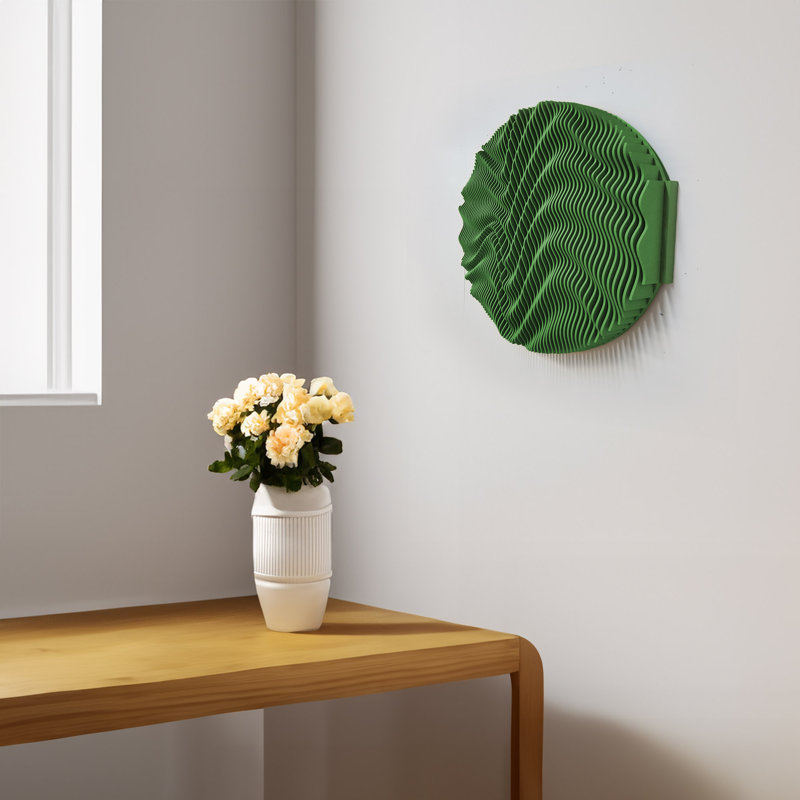 Décoration murale 3D cercles vert
