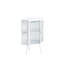 Armoire de coin de 22,55 po avec porte en verre et rangement - blanc, pour salle de bain, chambre à coucher, pratique blanc trempé 22,55 po, pièce, élégant et fonctionnel