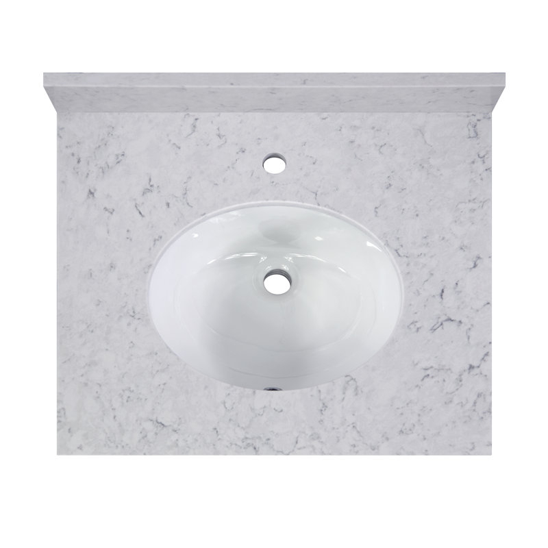 Plateau de meuble-lavabo simple 25 "avec lavabo, Montagne rocheuse