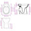 Rotherhithe Rimless Toilet 7 cm Elevated Height Soft Close Ceramic -1156184576