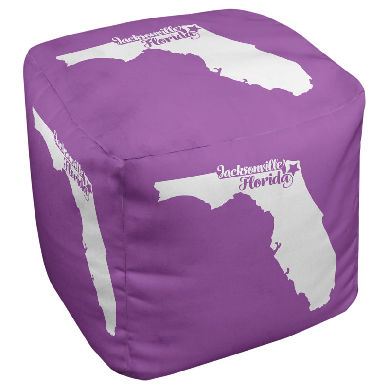 Repose-pieds cube floride Jacksonville, Violet