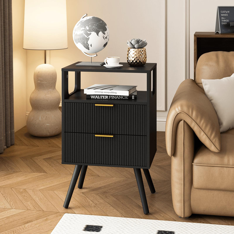 Table de chevet de style moderne, Noir