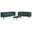  Ensemble de canapé Chesterfield vert foncé-2145817998