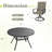 4-Person Round Patio Dining Set With 360° Swivel Padded Textilene Patio Chairs-341321426
