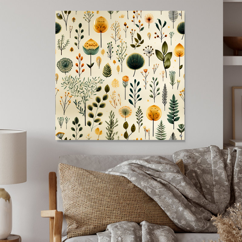 Thornaby - Plantes, art mural acrylique, H 16 po x l 16 po