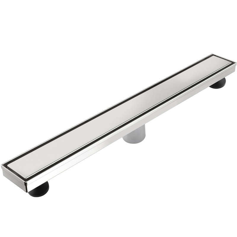 Volga River Series 24 Inch Long Stainless Steel Linear Floor Shower Drain