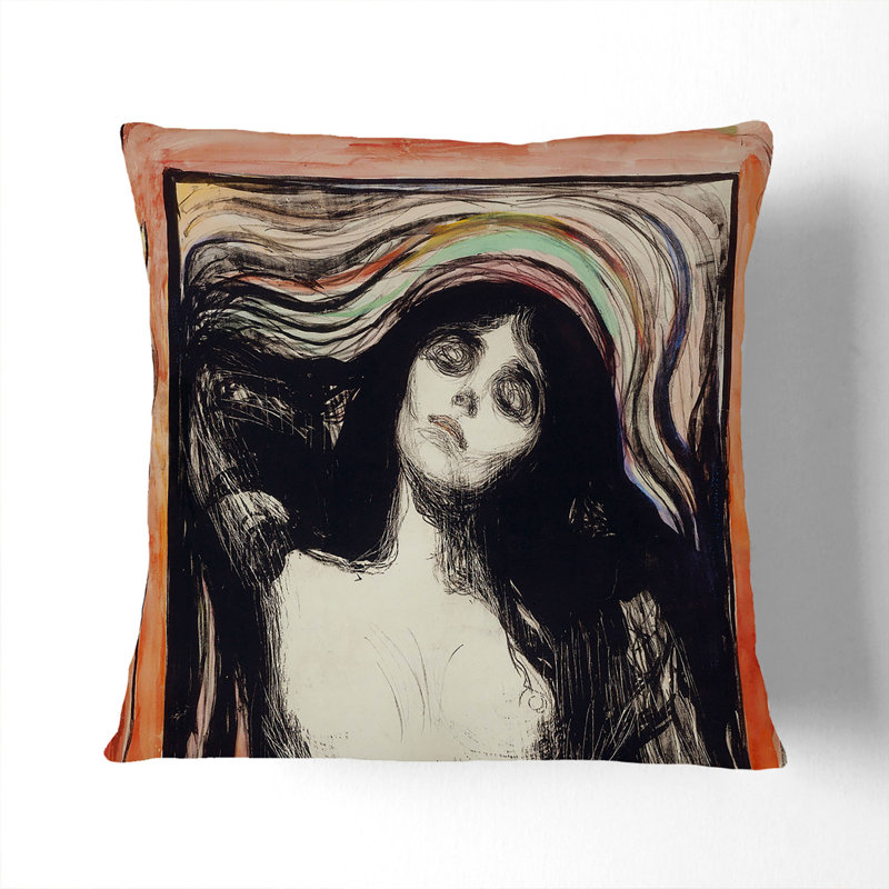 Madonna Vol.1 Square Throw Cushion, White, 55cm H x 55cm W x 20cm D