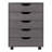 Comacho 5-drawer Mobile Cabinet, Charcoal