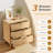 Rhythm Tall Wood Nightstand with 3 Drawers, Fluted Modern Design for Bedroom, 23.6"W x 15.8"D x 28.3"H-74847560-89136856