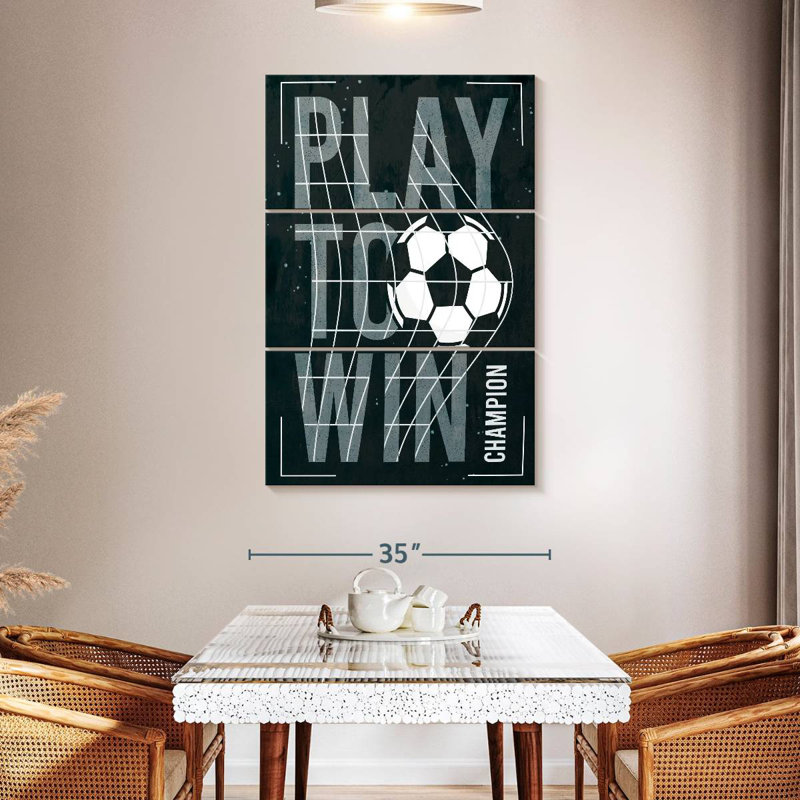 Plaque murale Kema Play To Win Soccer, H 50 po x l 32 po