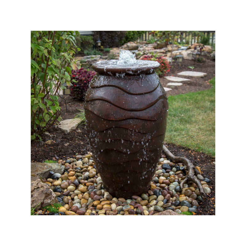 Scalloped Urn Fountain, 32" H x 20" W x 20" D