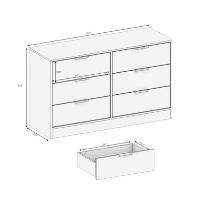 Commode à 6 tiroirs Kahanuola