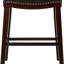 Tabouret de comptoir de 26 po avec siège clouté contemporain (garniture cloutée) 26 po