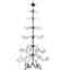 Présentoir ornement d'arbre de Noël forgé de 6,4 pi Barton-210577106