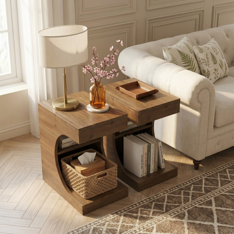 Solid Wood End Table, 2