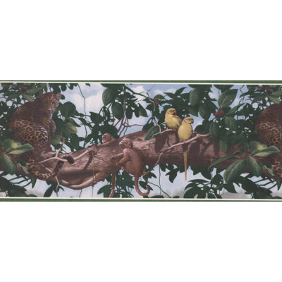 Bordure de papier peint à motif animalier léopard 15 pi x l 10,25 po Tutt Leopard