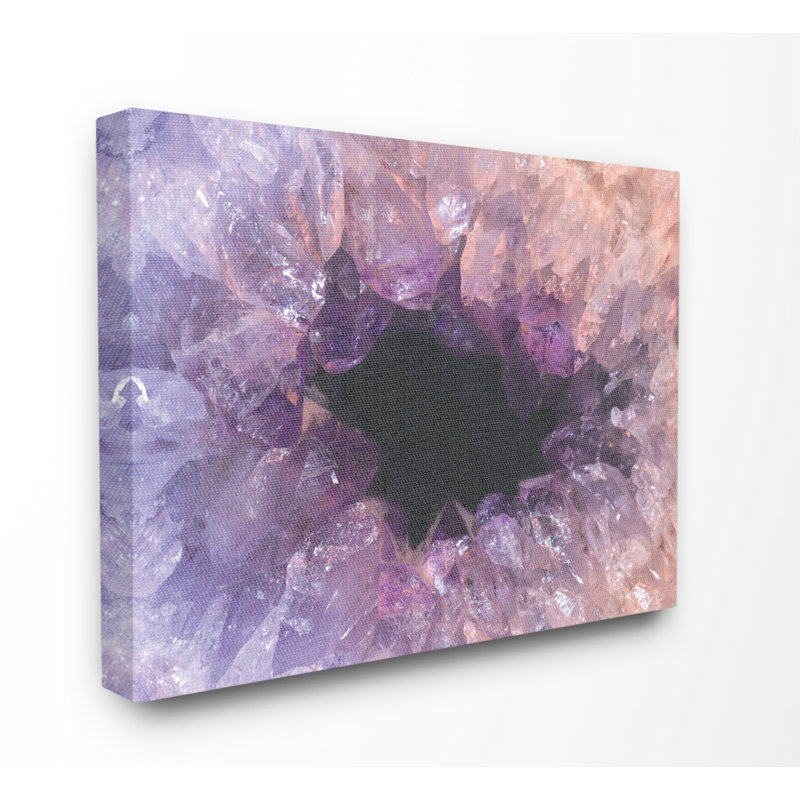 « améthyste geode cavern », reproduction de photo, Toile, H 24 po x l 30 po x P 1,5 po