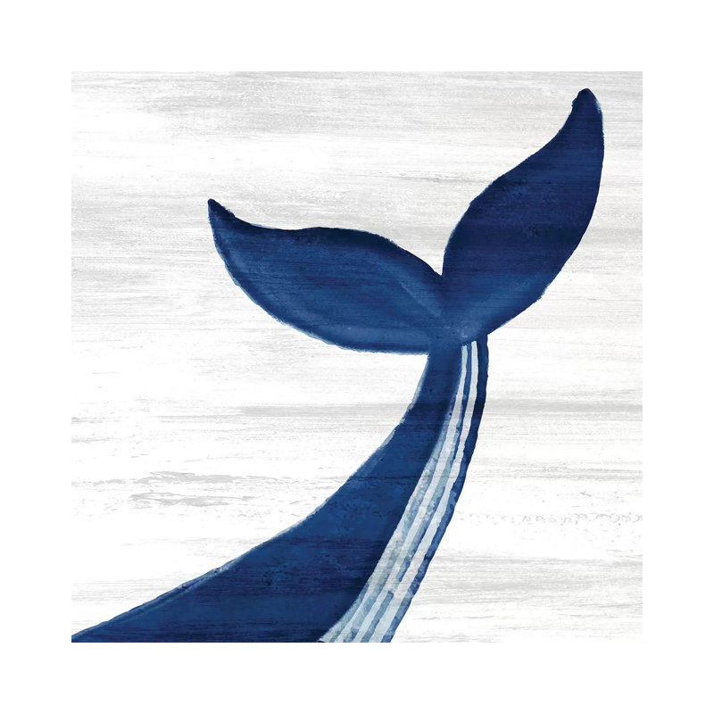 «Whale Tails II» par Ann Bailey - impression d'art graphique, Aucun mat, H 26 po x l 26 po x P 1,5 po, Toile tendue