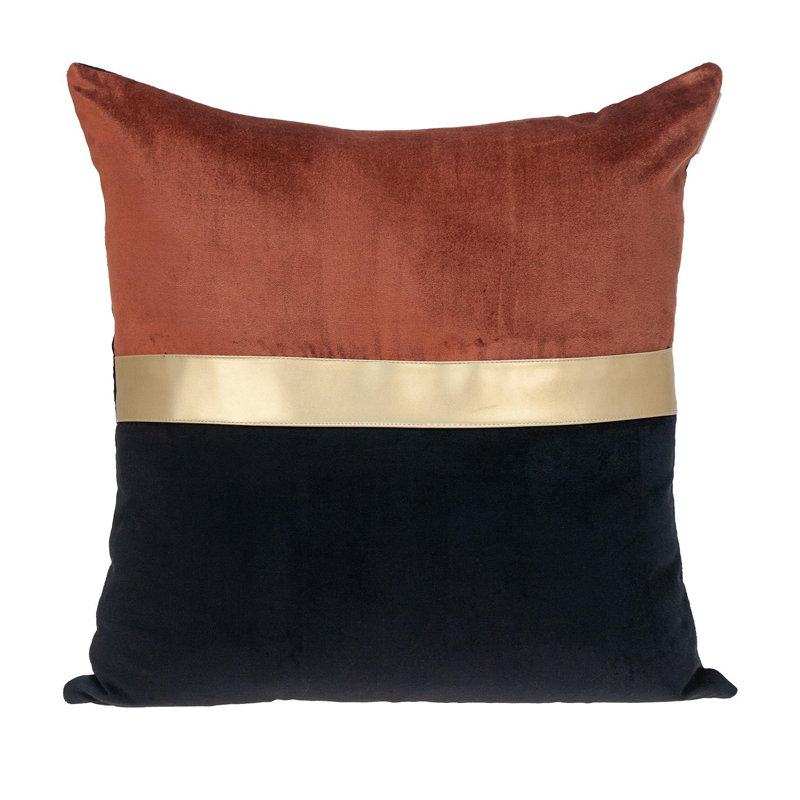 Myra Reversible Throw Pillow, Orange/Black
