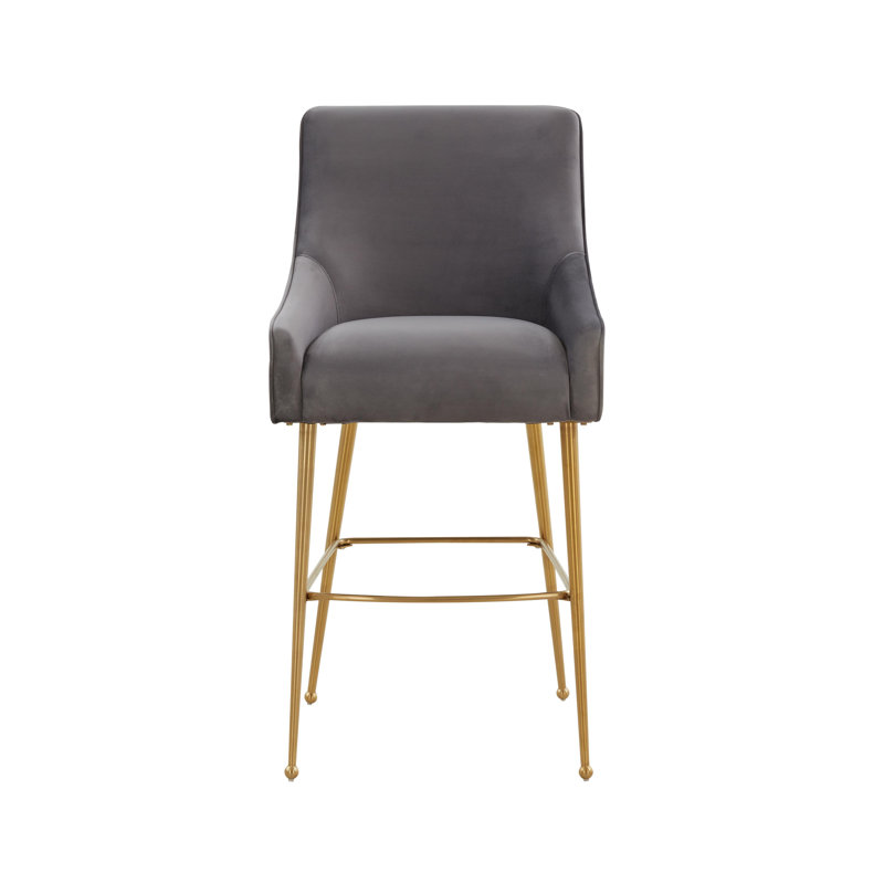 Tabouret de bar et de comptoir Simmon, Tabouret de comptoir (siège d'une hauteur de 24,4, Gris foncé