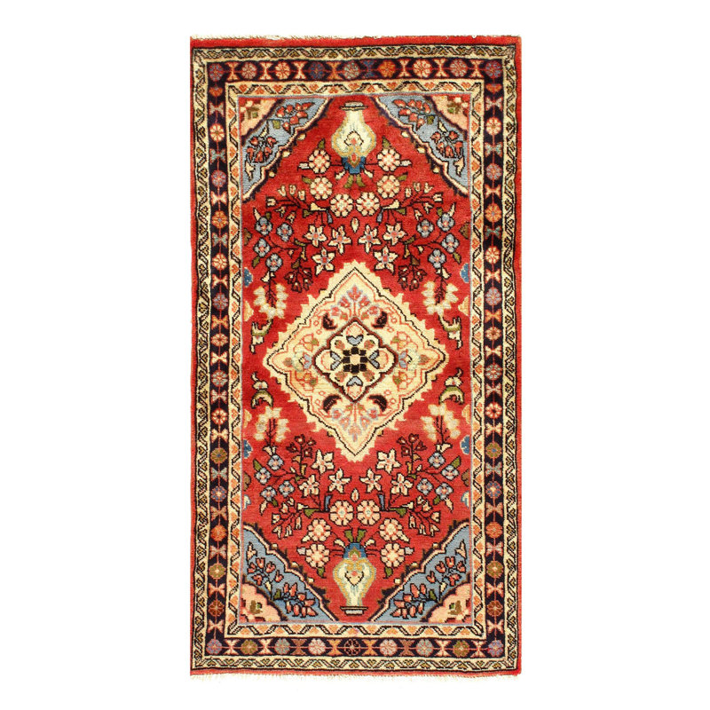 Miku Oriental Area Rug in Red