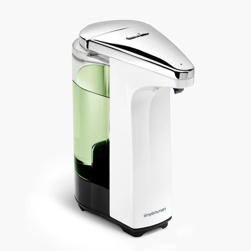 Simplehuman 8 oz. Touch-Free Sensor Liquid Soap Pump Dispenser with Soap Sample, White