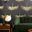 Kumano Pearleascent 3D Embossed Stork Design Wallpaper Roll-526913847