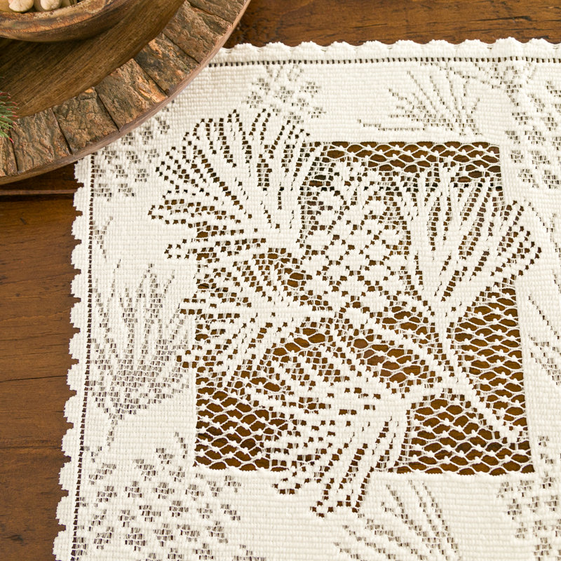 Champlain Polyester Animals/Nature Rectangle Placemat, Ecru