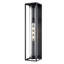 Applique murale d'extérieur 1 lumière noire texturée avec abat-jour en verre transparent Ebern Designs Craig