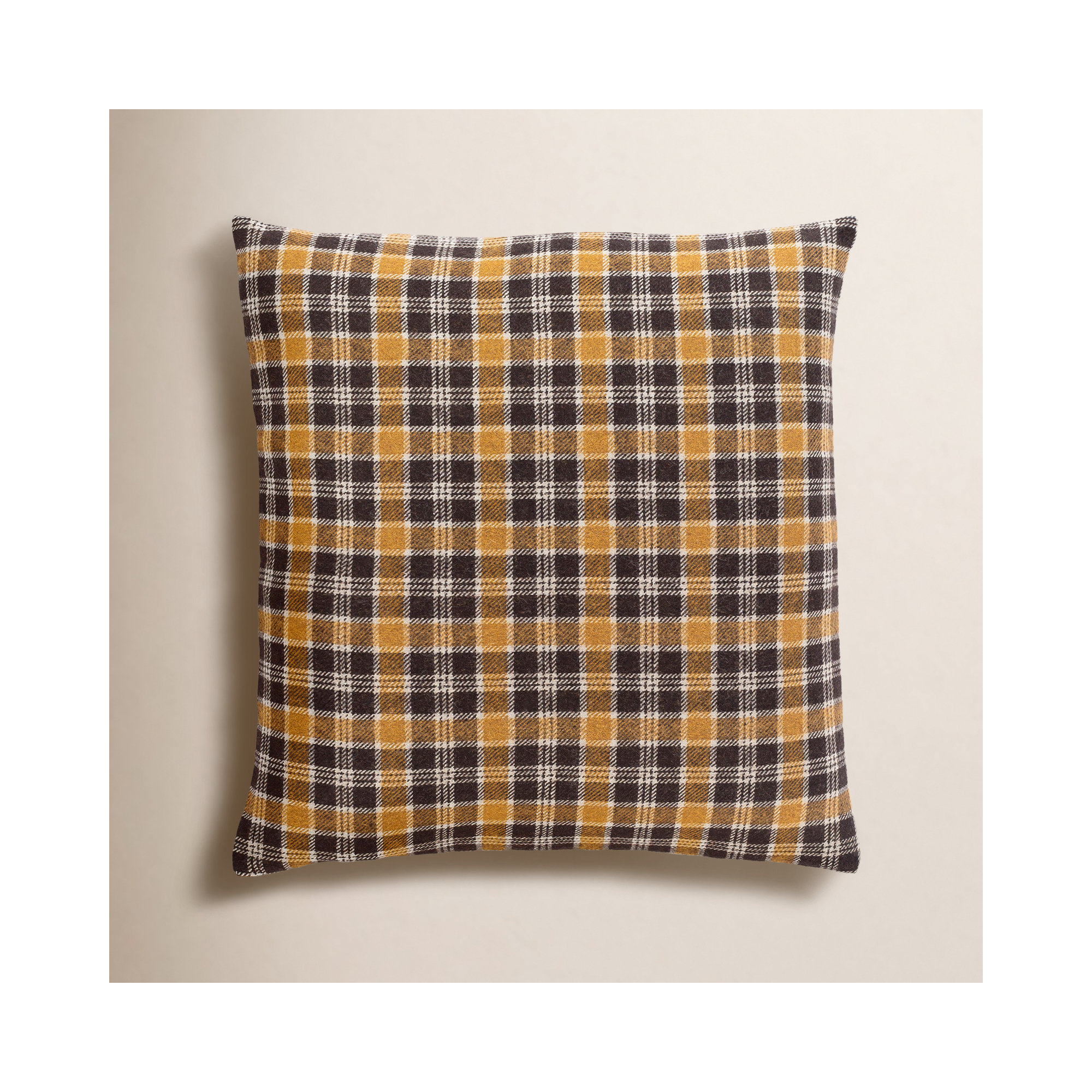 Waltman Plaid Throw Pillow, 22" x 22", Down