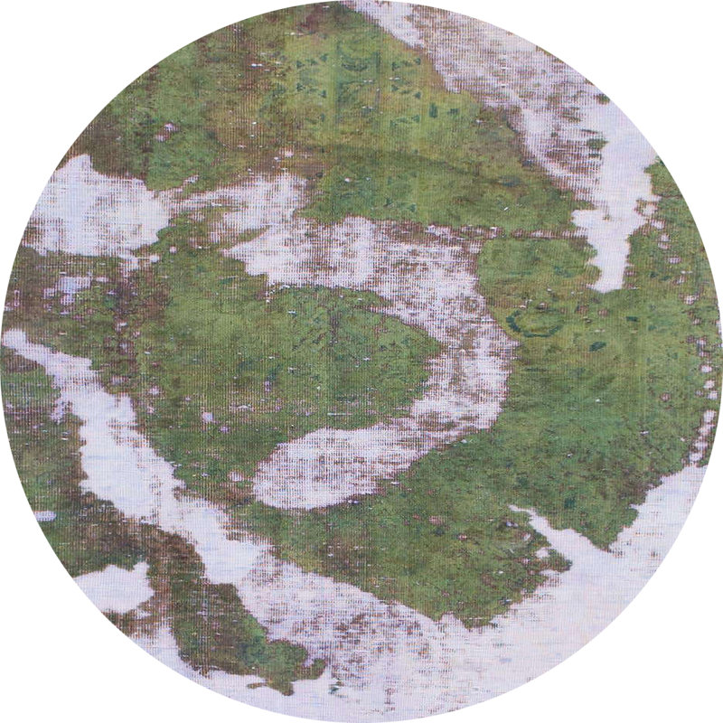 Abstract Indoor Rug, Round 7'
