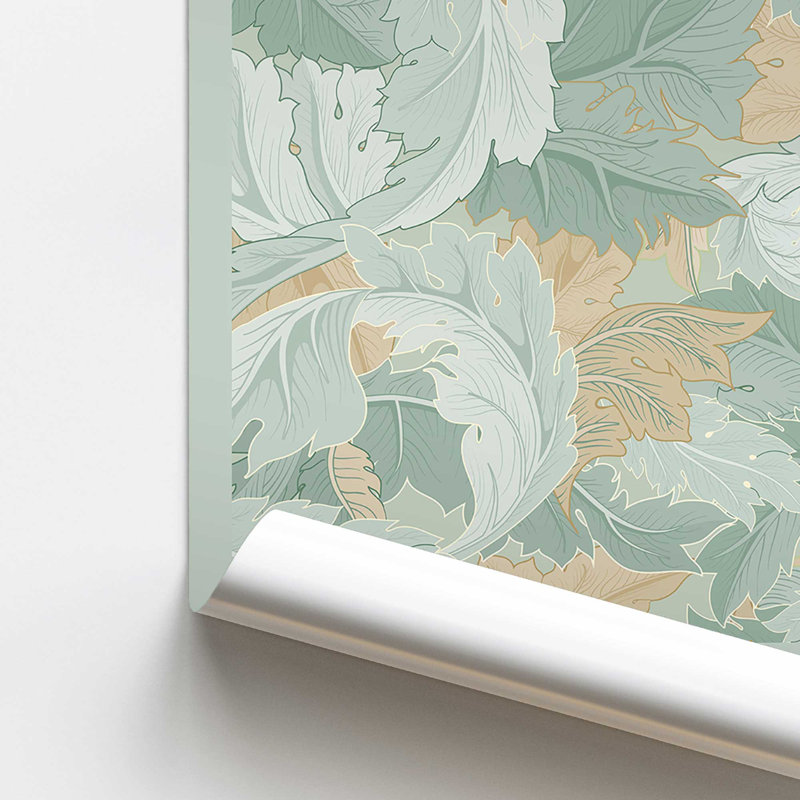 «Soft Soft Acanthus» par William Morris, reproduction, Sans cadre, papier, H 20 po x l 16 po, Grey