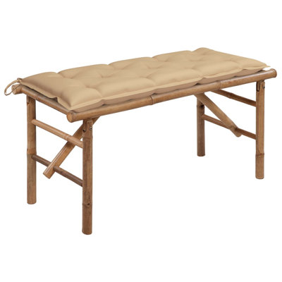 Banc de jardin en rotin / bambou Wingert