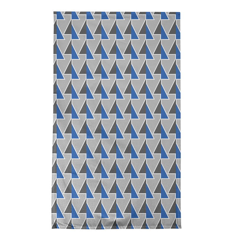 Jordao Tea Towel Kitchen Towel, Black/Gray/Blue, Poly Twill